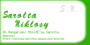 sarolta miklosy business card